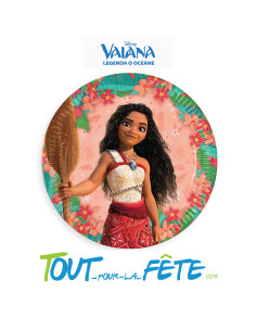 Lot de 8 assiettes Vaiana en carton 23cm 2