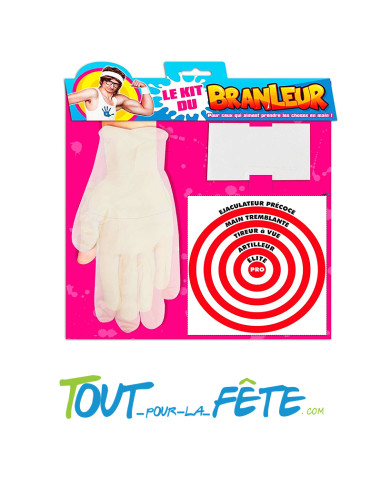 Kit de Masturbation gant, serviette, cible