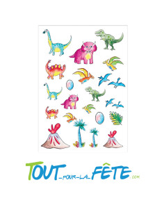 Tatouages temporaires dinosaures