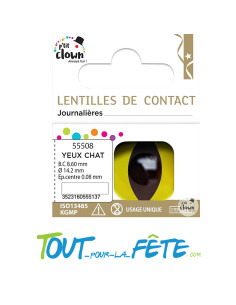 Lentilles de contact journalière yeux de chat jaunes 2