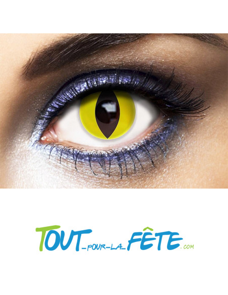 Lentilles de contact journalière yeux de chat jaunes