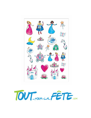Tatouages temporaires de princesse