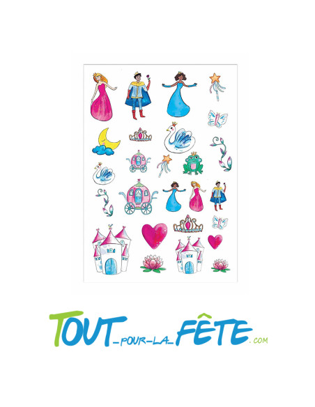 Tatouages temporaires de princesse