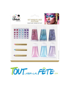 Kit maquillage festival ( strass / gels paillettes / gels crèmes / crayons )