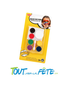 Palette de maquillage gras ( 7 coloris ) + applicateur 2