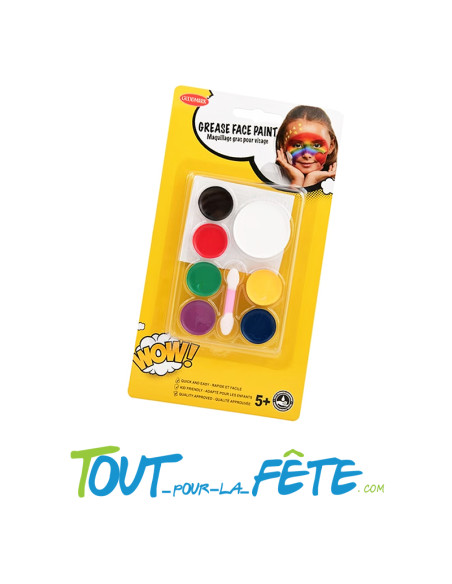 Palette de maquillage gras ( 7 coloris ) + applicateur