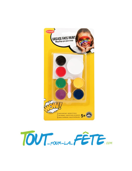 Palette de maquillage gras ( 7 coloris ) + applicateur