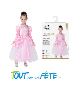 Déguisement de princesse rose taille enfant 2