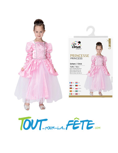 Déguisement de princesse rose taille enfant