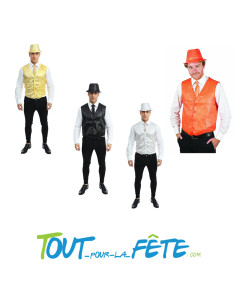 Gilet sans manches a sequins ( or - argent - noir - orange )