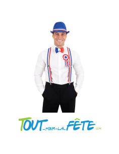 Bretelles France, bleu, blanc, rouge