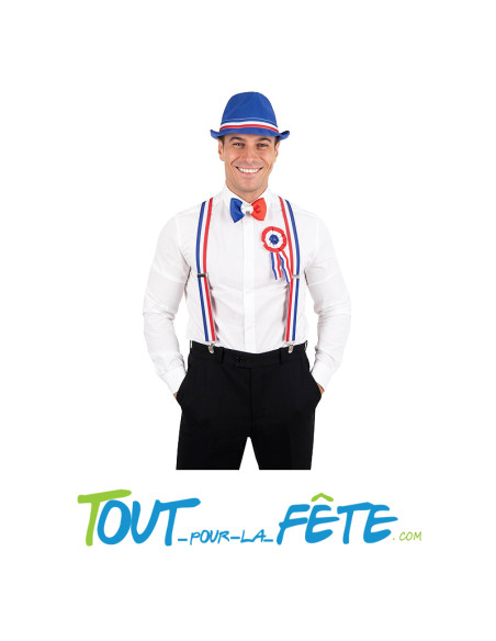 Bretelles France, bleu, blanc, rouge