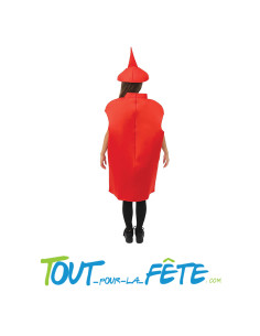 Déguisement de ketchup pour adulte taille unique 2