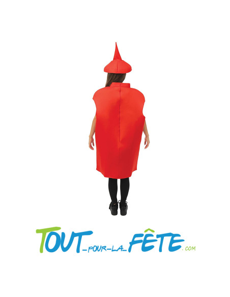 Déguisement de ketchup pour adulte taille unique