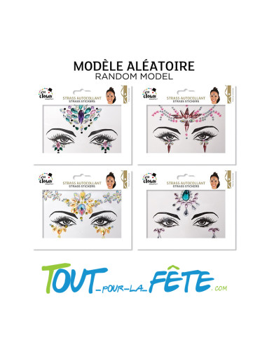 Strass autocollant pour visage ( modèle aléatoire )