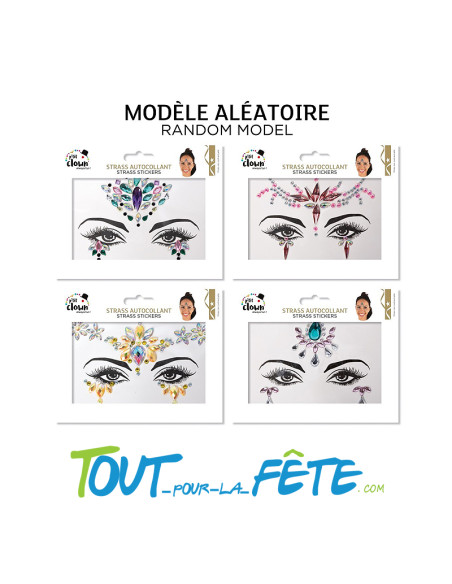 Strass autocollant pour visage ( modèle aléatoire )