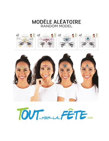 Strass autocollant pour visage ( modèle aléatoire )