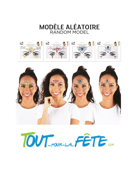 Strass autocollant pour visage ( modèle aléatoire )
