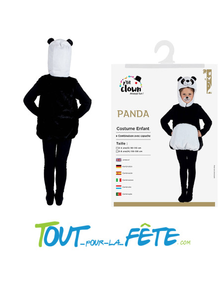 Déguisement de panda enfant taille 5/6 ans