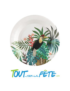 10 assiettes Java / tropical 22.5 cm