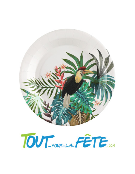 10 assiettes Java / tropical 22.5 cm