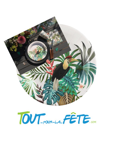 10 assiettes Java / tropical 22.5 cm