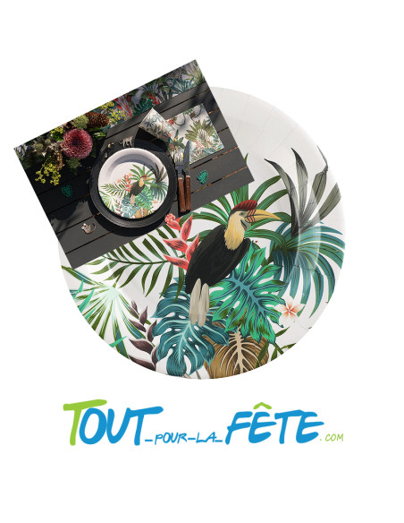 10 assiettes Java / tropical 22.5 cm