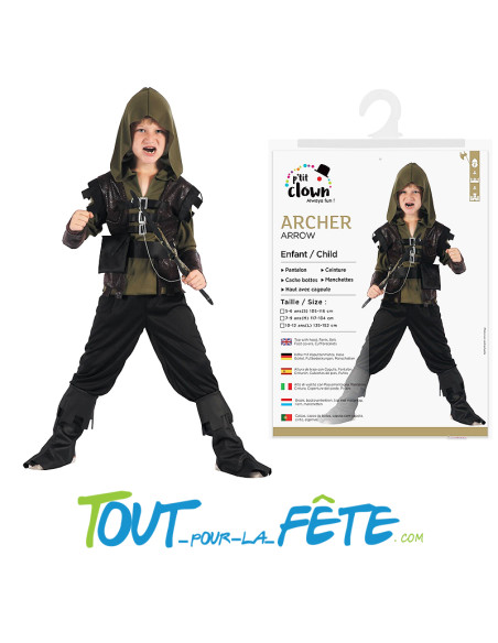 Déguisement Archer robin des bois taille enfant