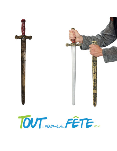 Epée de chevalier avec fourreau 75 cm