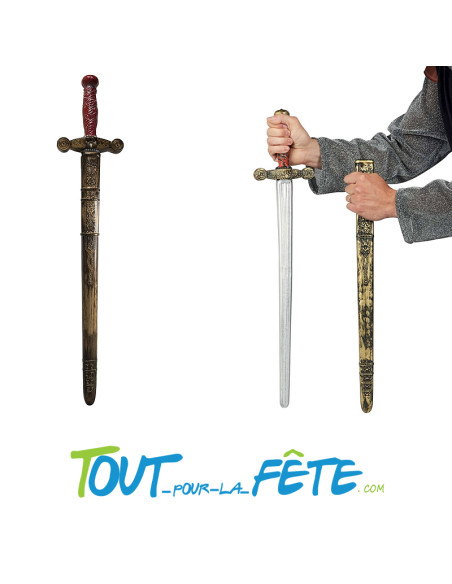 Epée de chevalier avec fourreau 75 cm