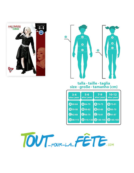 Déguisement de Cruella ( 101 dalmatiens ) taille enfant