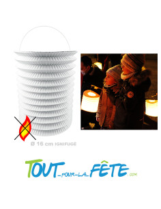 Lampion blanc 16 cm 2