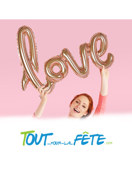 Ballon aluminium Love Rose Gold108cm