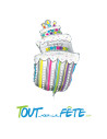 Ballon aluminium Gâteau d'anniversaire 104 cm