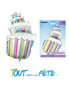 Ballon aluminium Gâteau d'anniversaire 104 cm 2