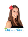 Pince a cheveux fleur rouge
