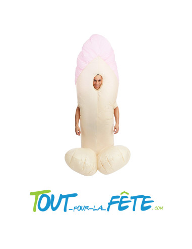 Déguisement zizi gonflable taille unique pour adulte