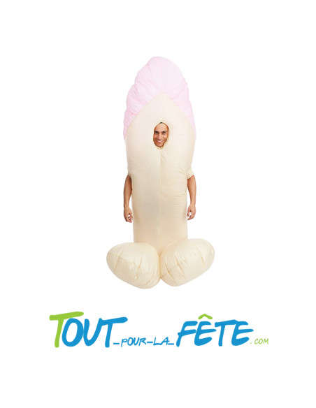 Déguisement zizi gonflable taille unique pour adulte
