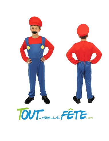 Déguisement de plombier Mario taille enfant