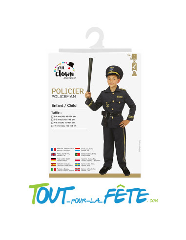 Déguisement de policier taille enfant
