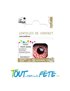 Lentilles de contact journalière oeil sanglant 2