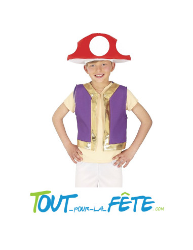Déguisement champignon Toad ( Mario bros ) taille enfant
