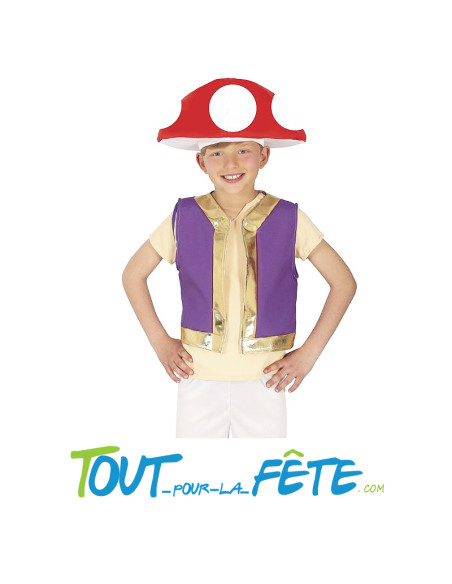 Déguisement champignon Toad ( Mario bros ) taille enfant