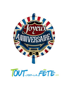Ballon aluminium Joyeux Anniversaire Barbier 45cm