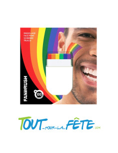 Maquillage de supporter fanbrush multicolore