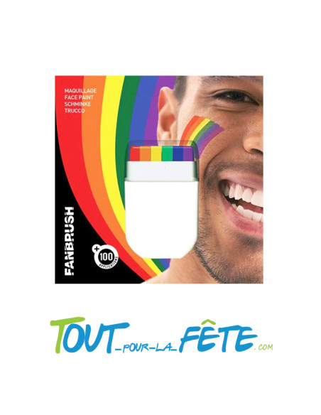 Maquillage de supporter fanbrush multicolore
