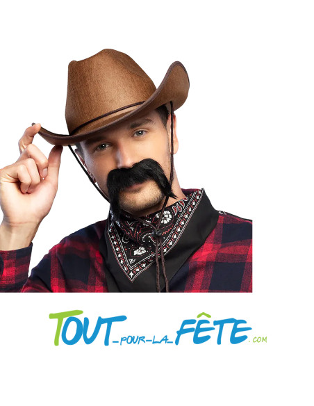 Moustache cowboy noir