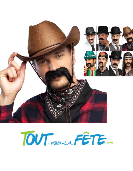 Moustache cowboy noir