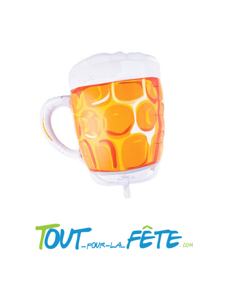 Ballon aluminium Choppe de Bière 100 cm