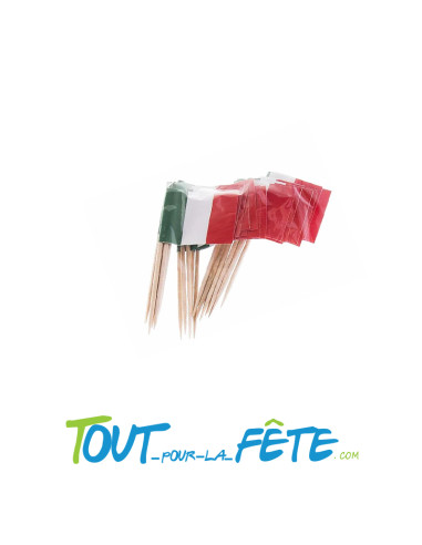24 Piques apéritifs drapeau Italie